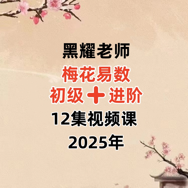 黑耀老师梅花易数初级➕进阶12集视频课