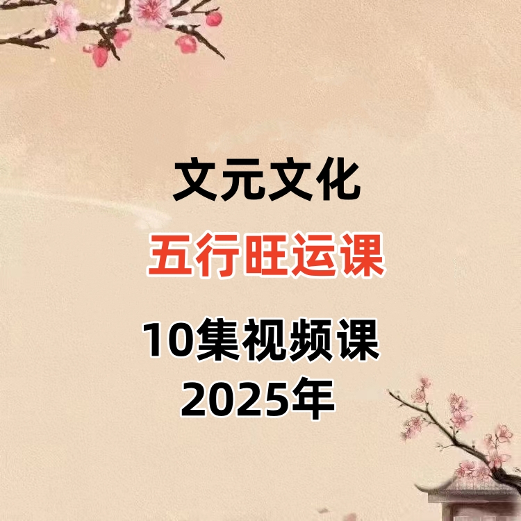 文元文化五行旺运课-10集视频课