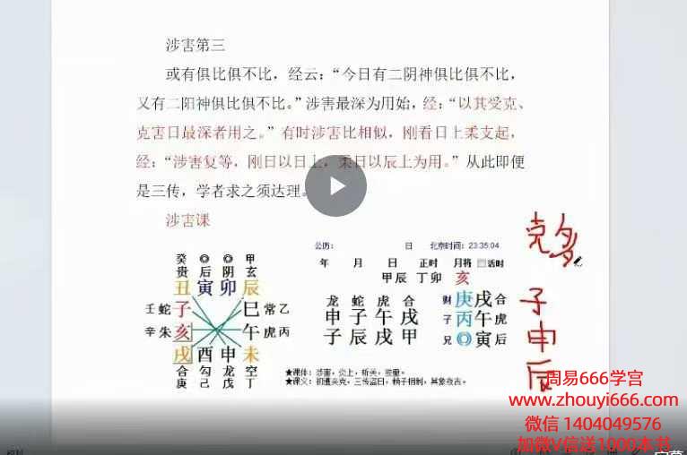 悟易大六壬九宗门起课详解11节视频+课件