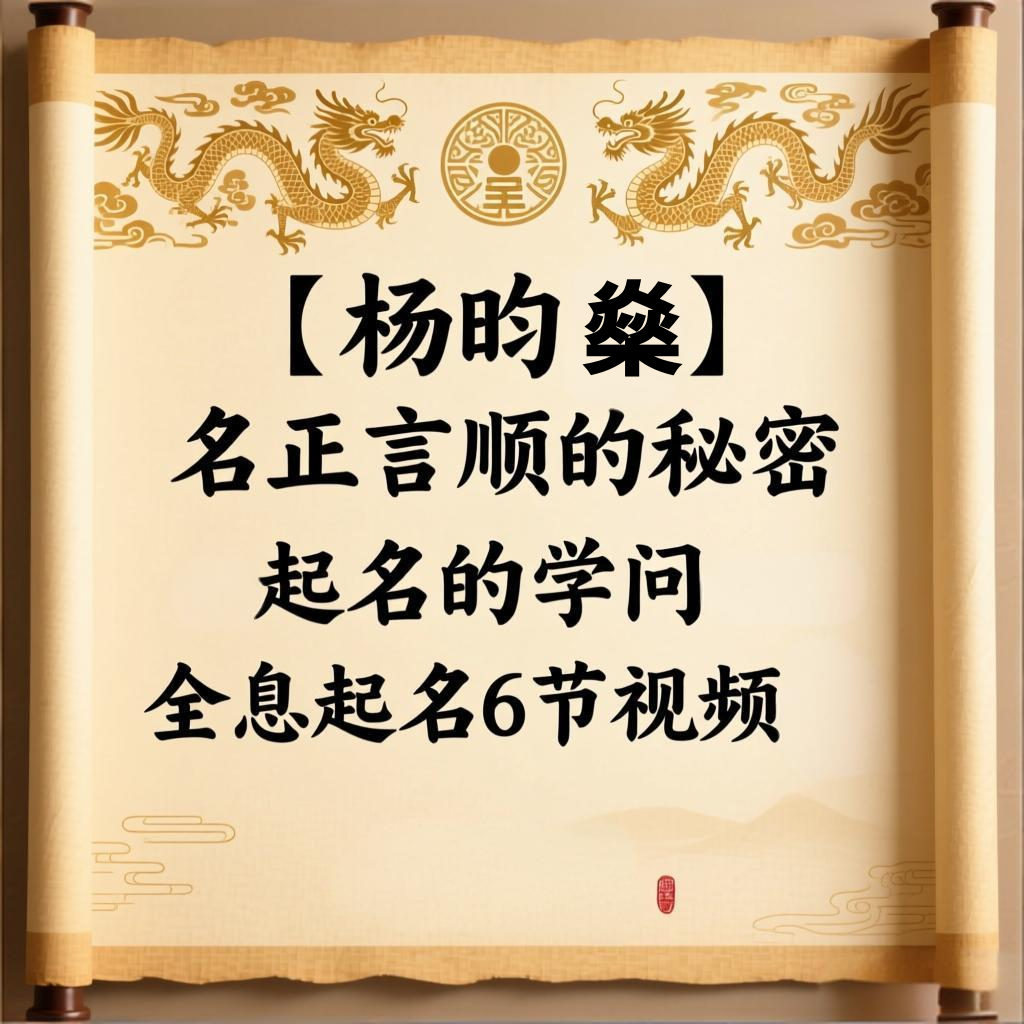 【杨昀燊】名正言顺的秘密——起名的学问–全息起名6节视频