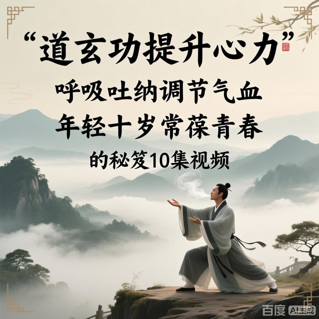 道玄功提升心力,呼吸吐纳调节气血,年轻十岁常葆青春的秘笈10集视频