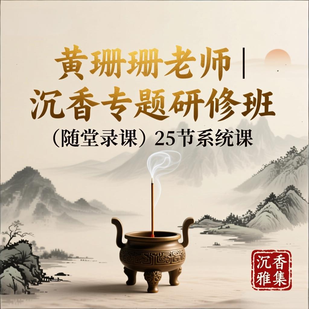 黄珊珊老师 | 沉香专题研修班(随堂录课)25节系统课