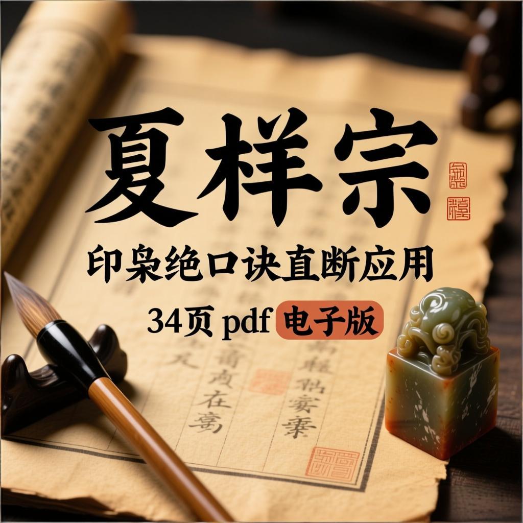 夏样宗 印枭绝 口诀直断应用 34页 .pdf 电子版