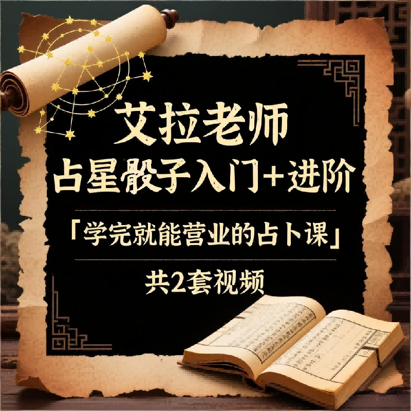 【合集】艾拉老师 占星骰子入门➕进阶「学完就营能业的占卜课」共2套视频