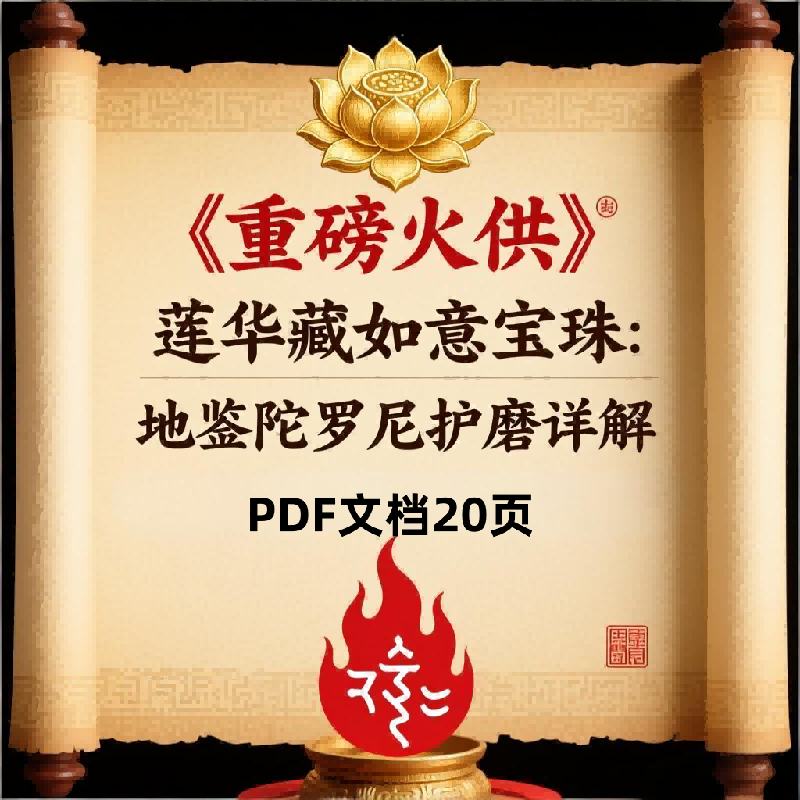 【重磅火供】莲华藏如意宝珠:地藏陀罗尼护摩详解 电子版20页