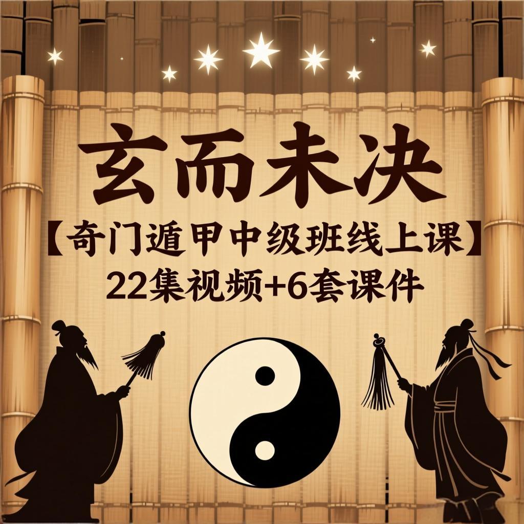 玄而未决【奇门遁甲中级班线上课】22集视频+6套课件「预测+筹运布局」