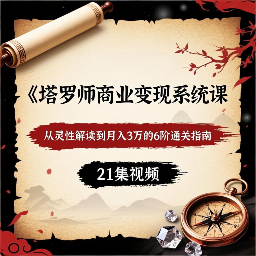 《塔罗师商业变现系统课》|从灵性解读到月入3万的6阶通关指南21集视频