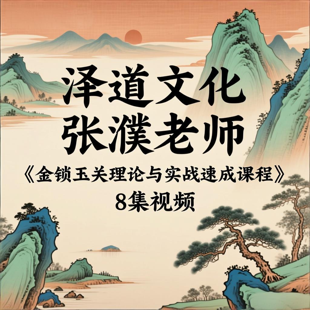 泽道文化张濮老师 《金锁玉关理论与实战速成课程》 8集视频