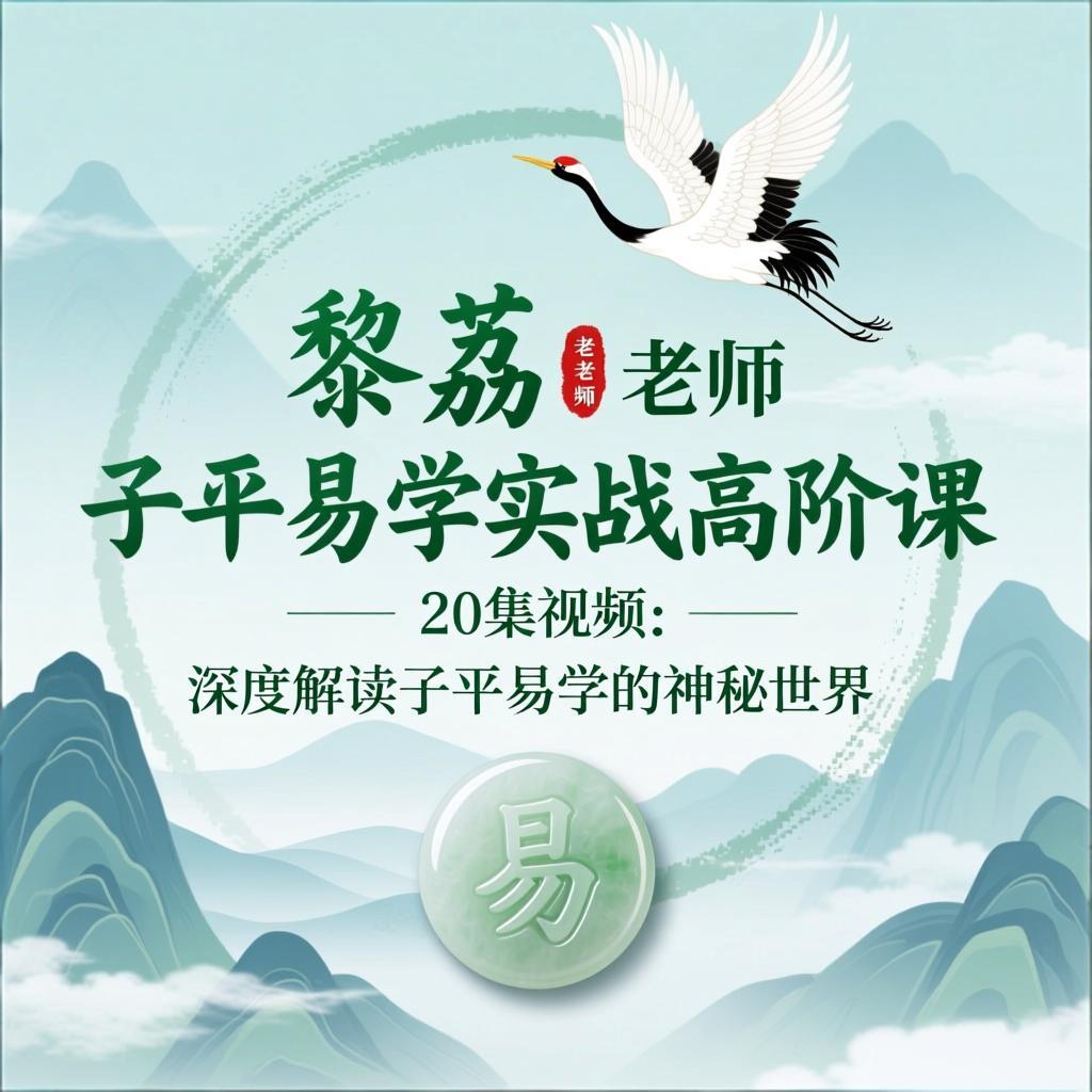 黎荔子平易学实战高阶课 20集视频课 :深度解读子平易学的神秘世界