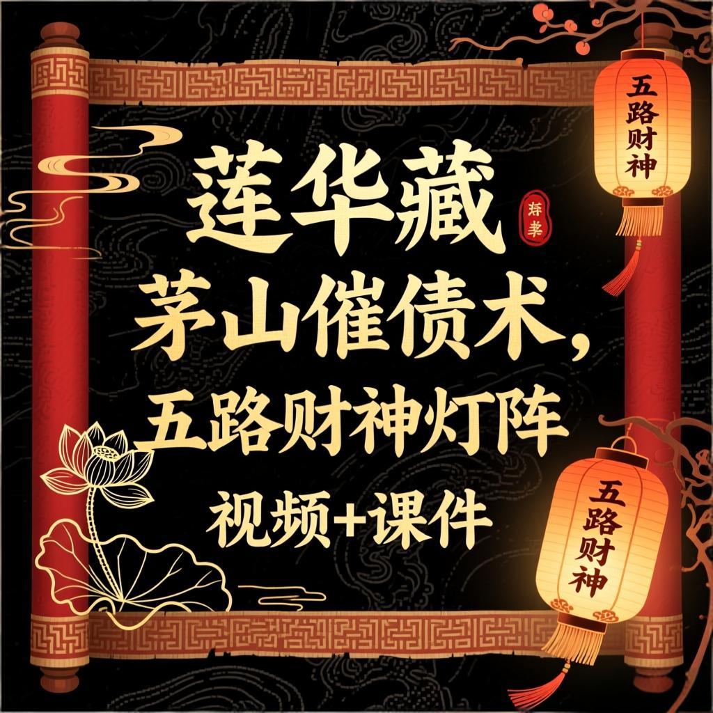 莲华藏 茅山催债术、五路财神灯阵 视频+课件