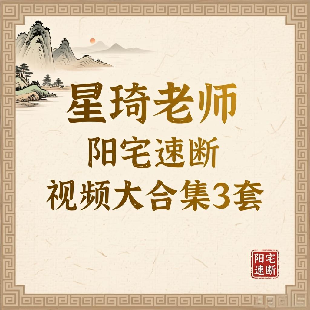 【合集】星琦阳宅速断3套视频大合集