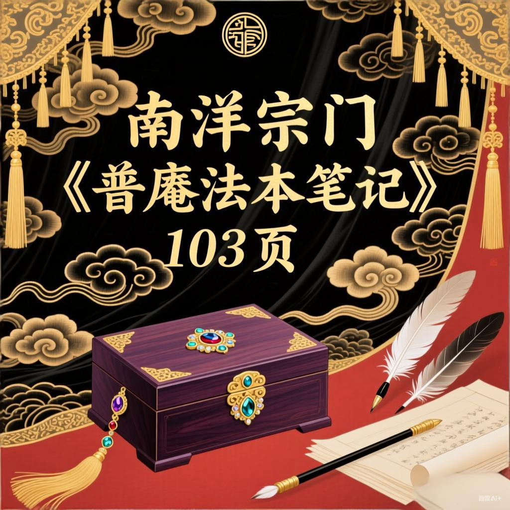 南洋宗门《普庵法本笔记》103页手抄本