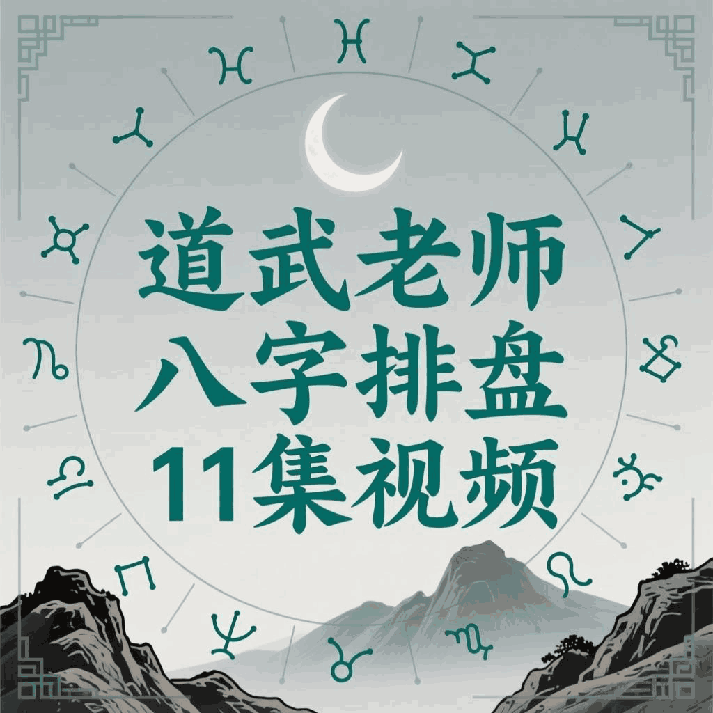 【免费】道武老师八字排盘11集视频，画质一般