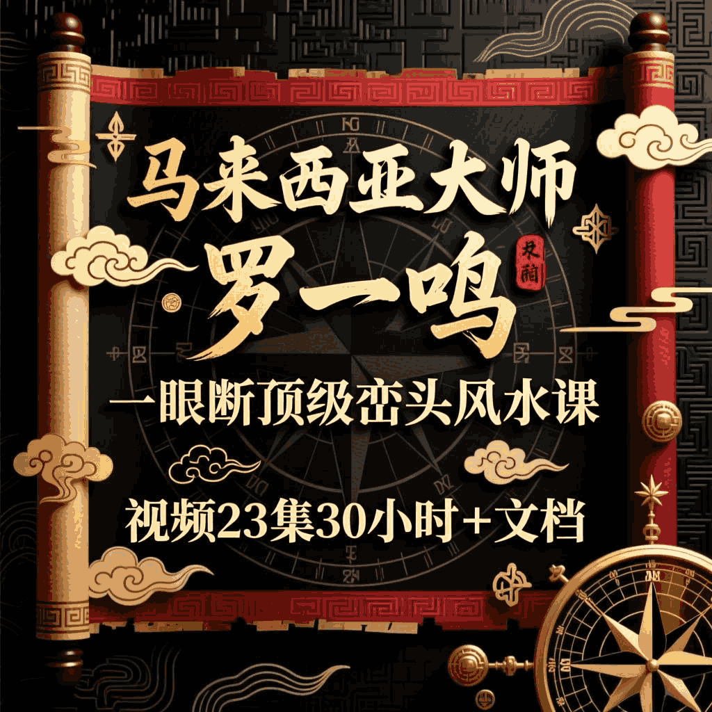 马来西亚大师罗一鸣24年一眼断顶级峦头风水课  视频23集30小时＋文档