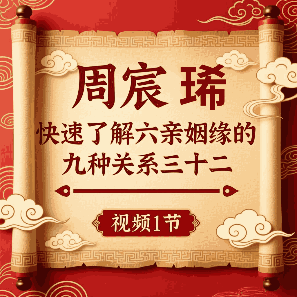 周宸琋《快速了解六亲姻缘的九种关系三十二》视频1节