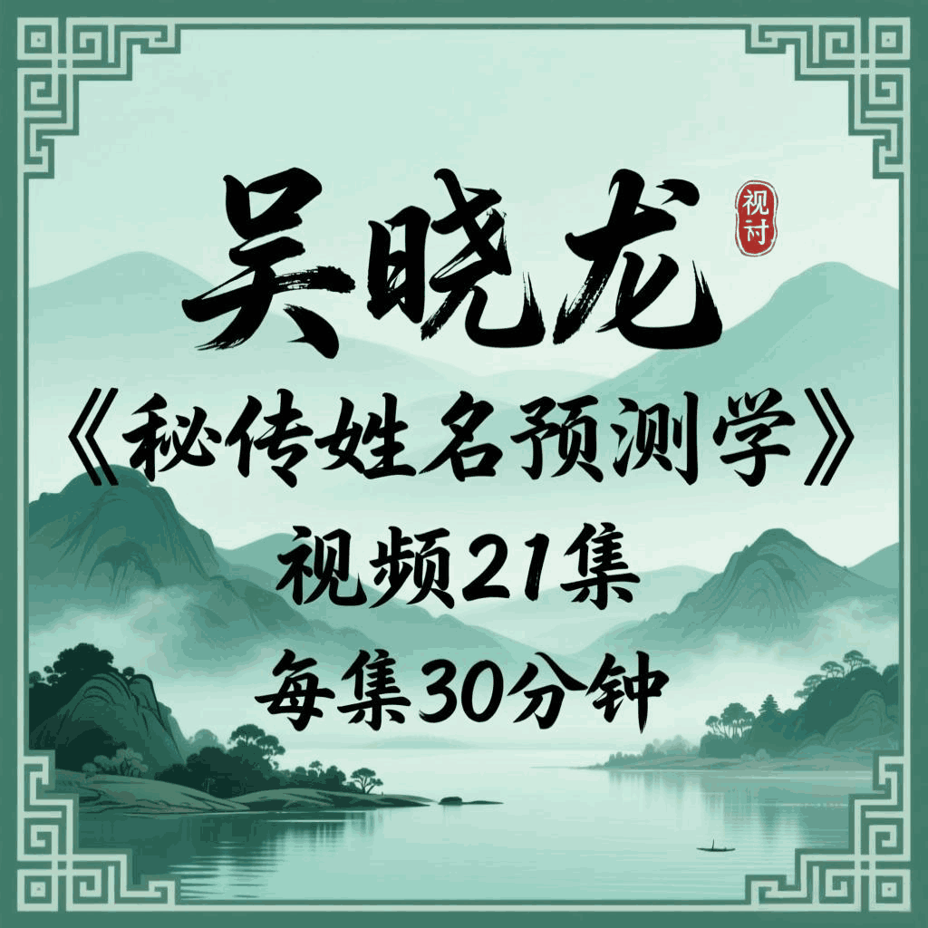 吴晓龙《秘传姓名预测学》视频21集，每集30分钟