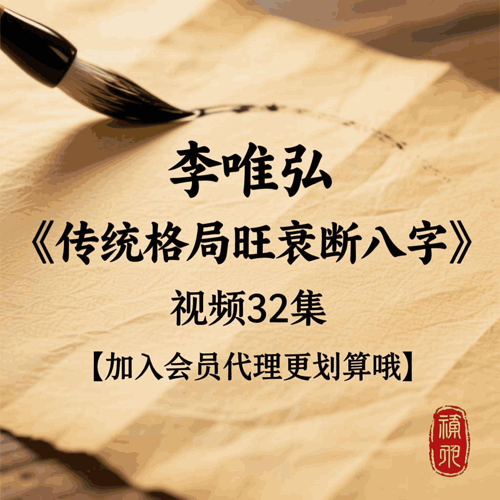 李唯弘《传统格局旺衰断八字》视频32集