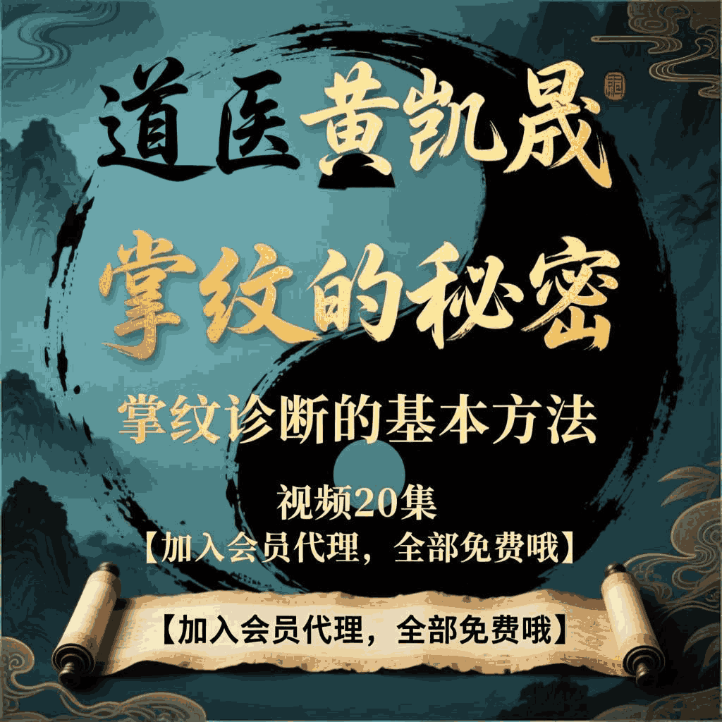 道医黄凯晟《掌纹的秘密 掌纹诊断的基本方法》视频20集