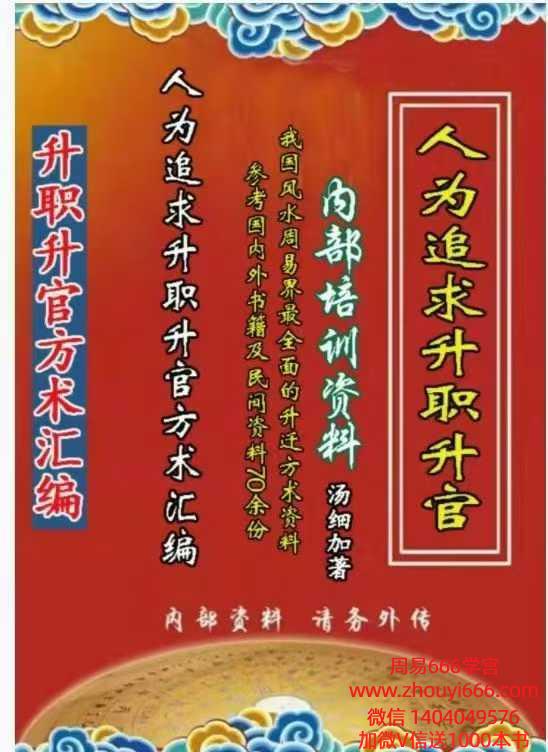 汤细加《人为追求升职升官方术》内部资料304页 电子版