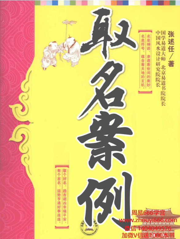 张述任《取名案例》288页 pdf 电子版