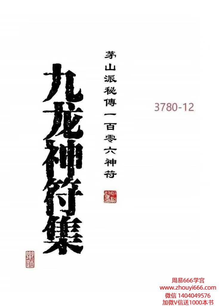 《九龙符神集》茅山派秘一传百零六神符-高清彩打色印版-58筒子页