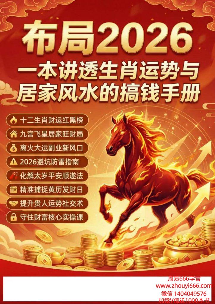 26丙午马年《布局2026·一本讲透生肖运势与居家风水的搞钱手册》135页